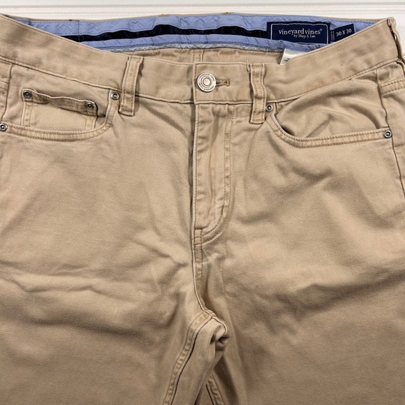 Vineyard Vines Other - Vineyard Vines 5-Pocket Pants Mens 30x30 (FIT 30x28) Tan Khaki Chino Stretch